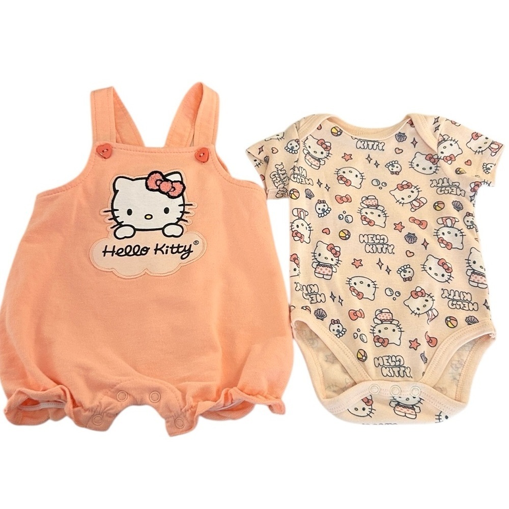 Hello Kitty Sanrio 2 pc.‎ Bundle Jumpsuit & Bodysuit Size 6 months